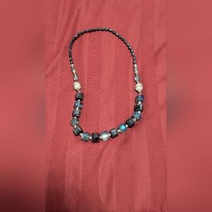 Elegant Black and Silver Beaded Necklace Convert To Braclets